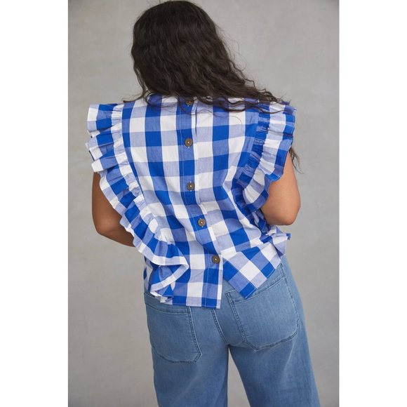 Anthropologie WHIT TWO Cascade Ruffled Blouse - Picture 5 of 15